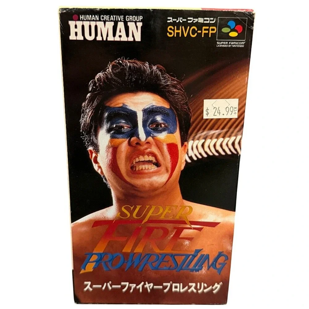 Super Fire Pro Wrestling Nintendo Super Famicom SFC CIB Human SHVC-FP Japan